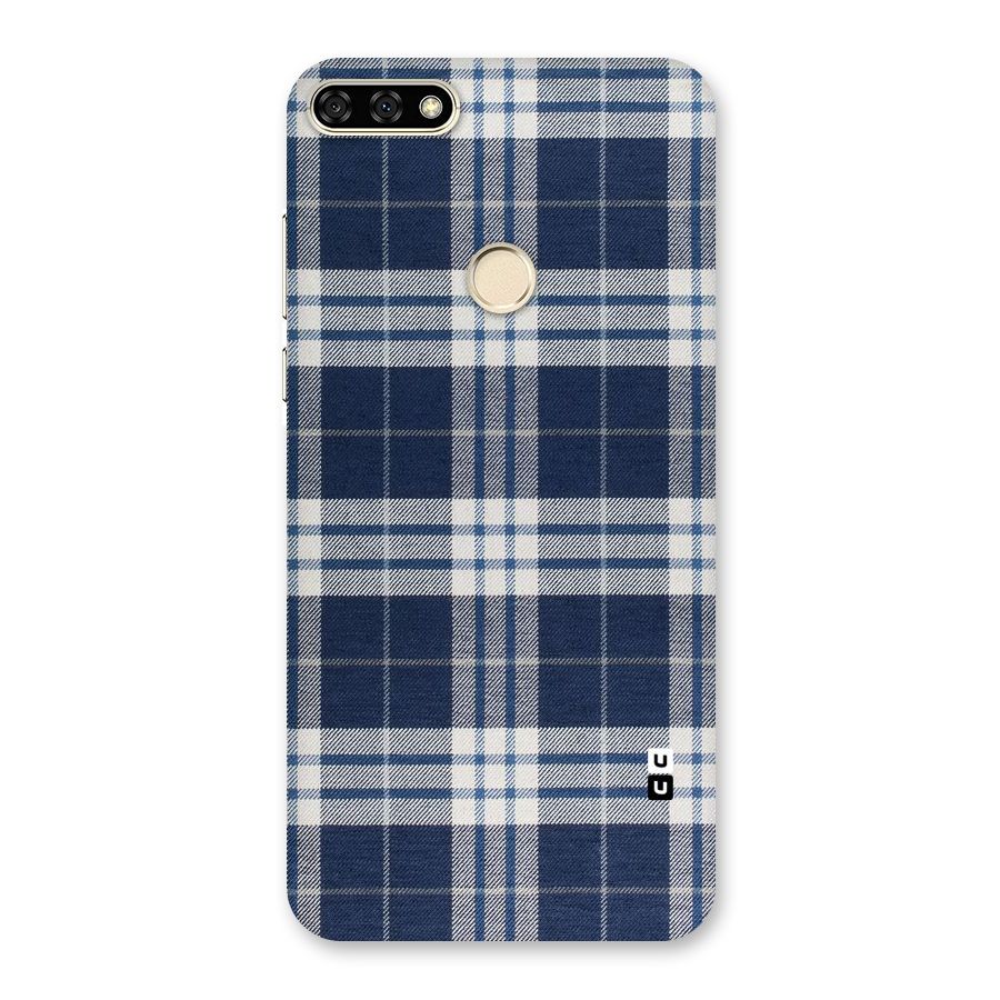 Blue White Check Back Case for Honor 7A