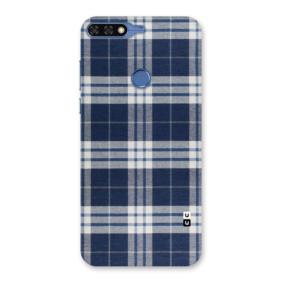 Blue White Check Back Case for Honor 7C