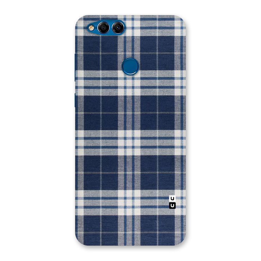 Blue White Check Back Case for Honor 7X
