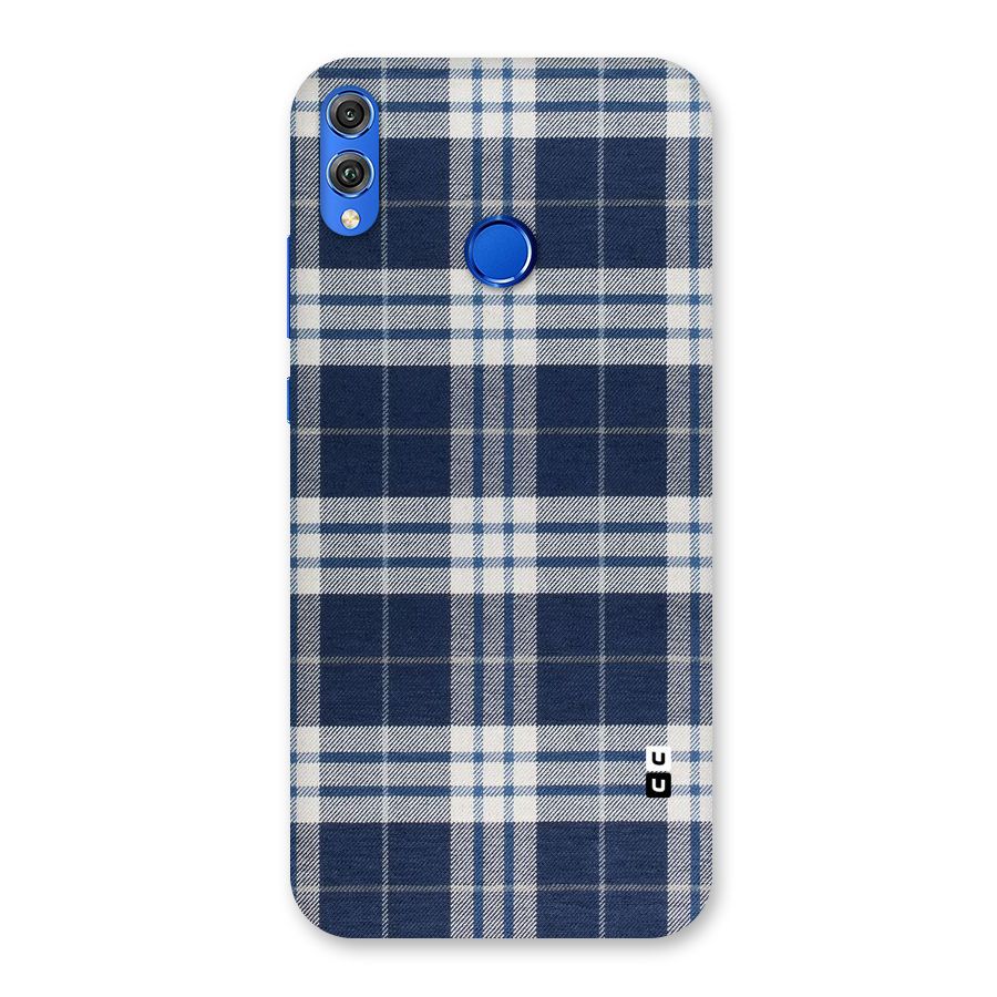 Blue White Check Back Case for Honor 8X