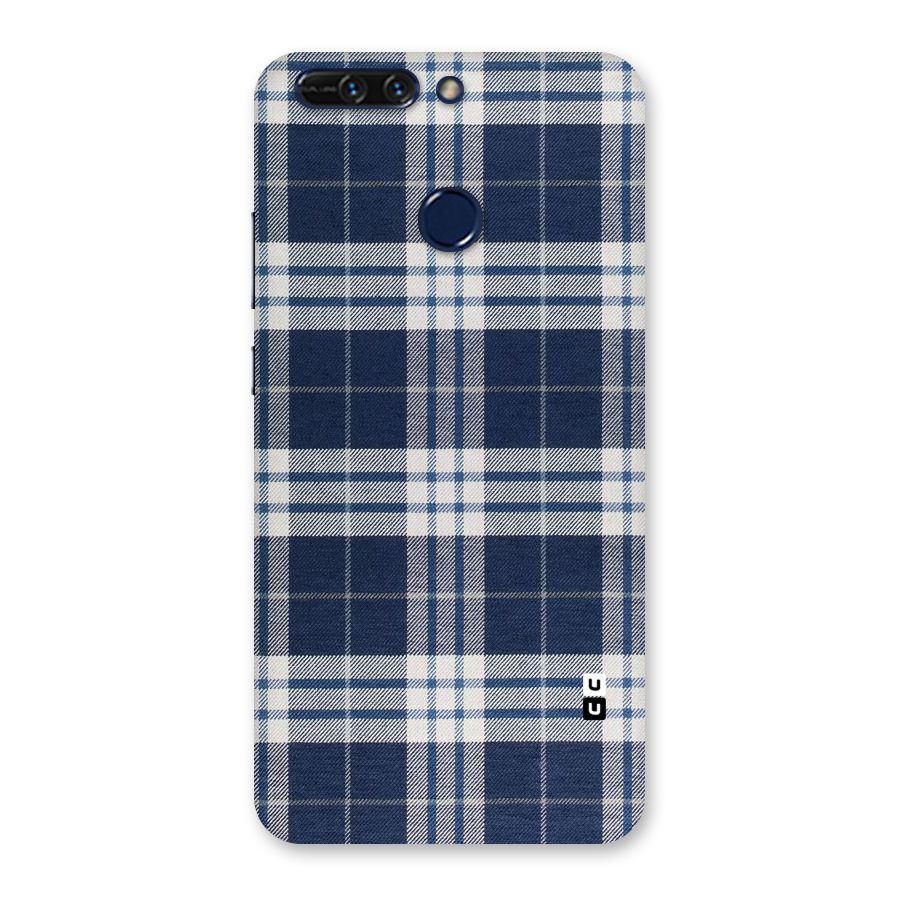 Blue White Check Back Case for Honor 8 Pro