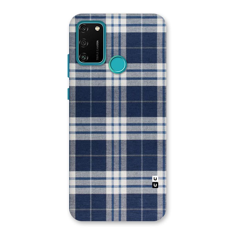 Blue White Check Back Case for Honor 9A