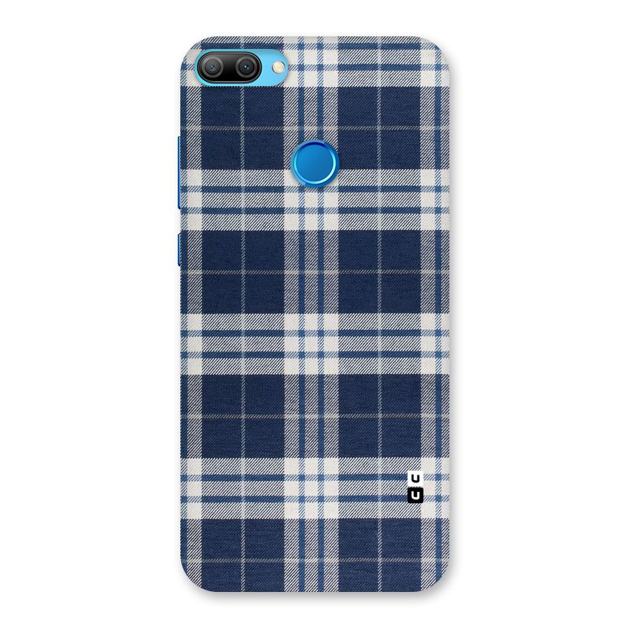 Blue White Check Back Case for Honor 9N