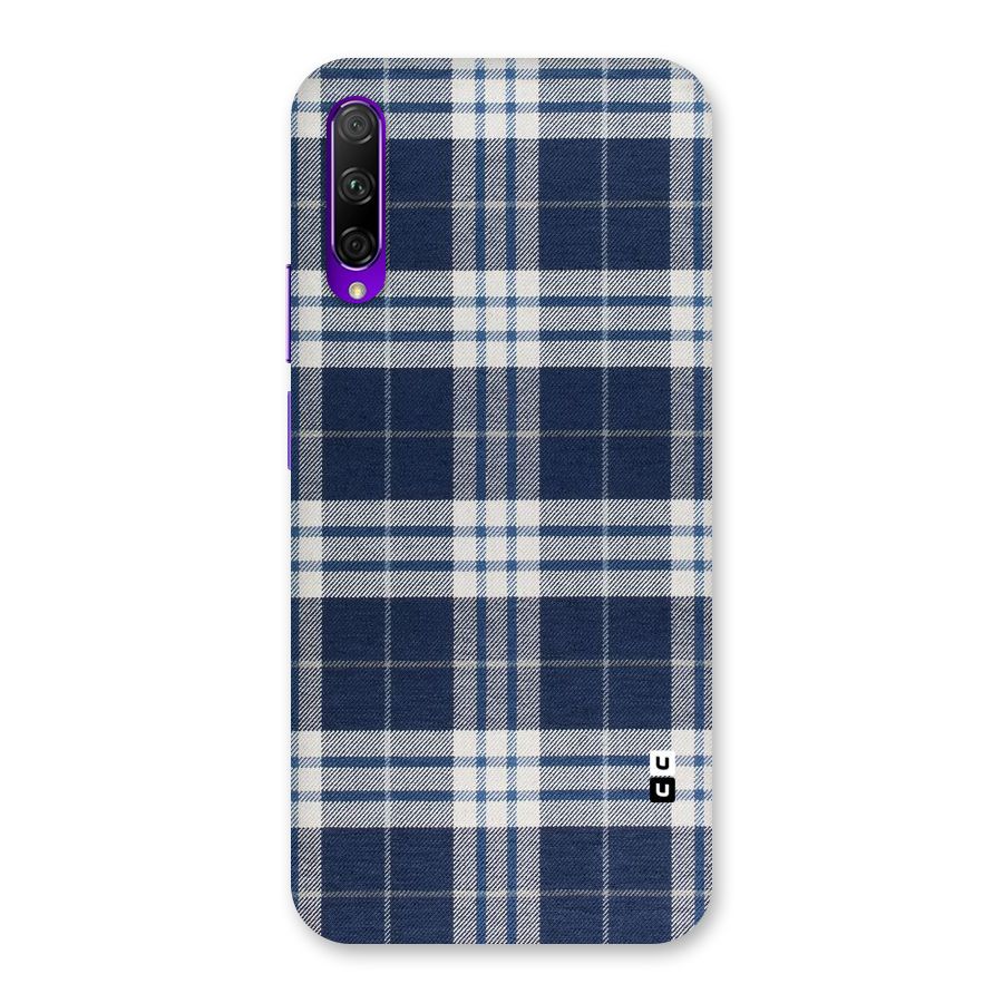 Blue White Check Back Case for Honor 9X Pro