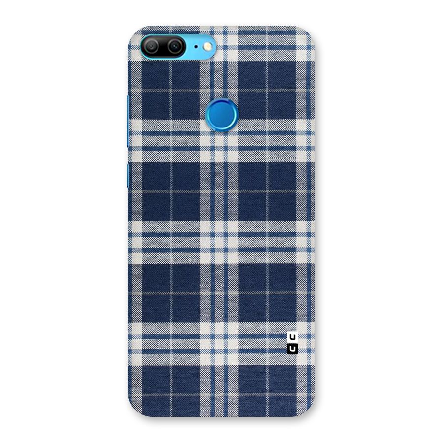Blue White Check Back Case for Honor 9 Lite