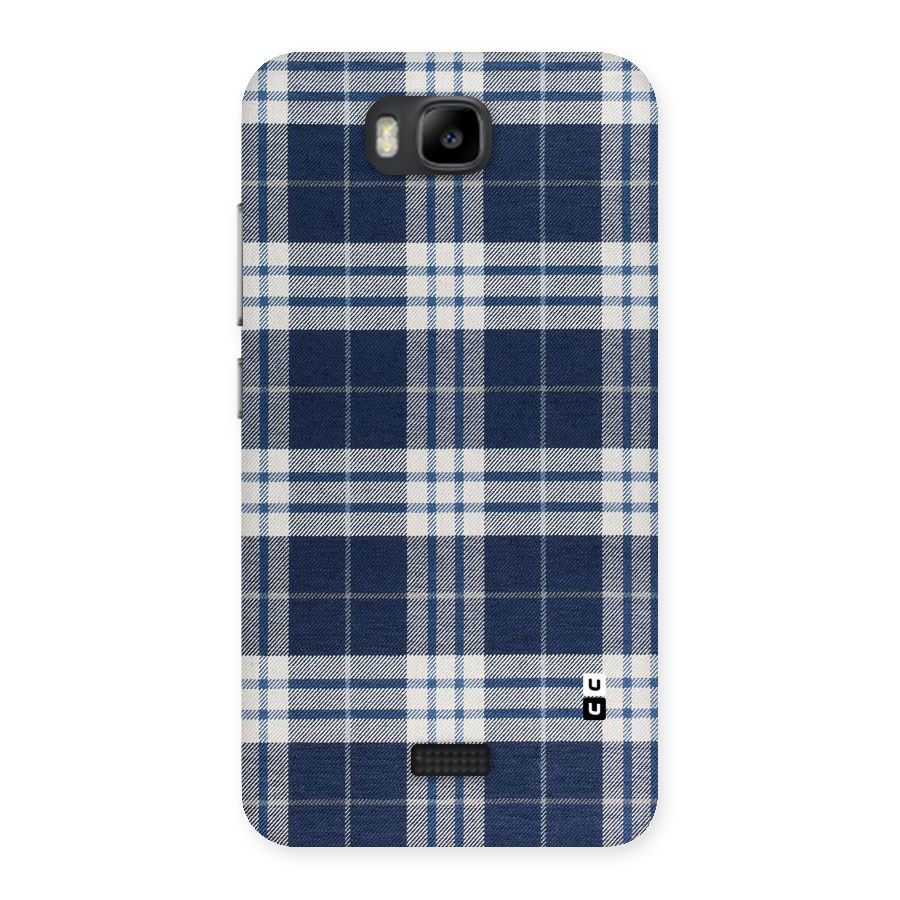 Blue White Check Back Case for Honor Bee