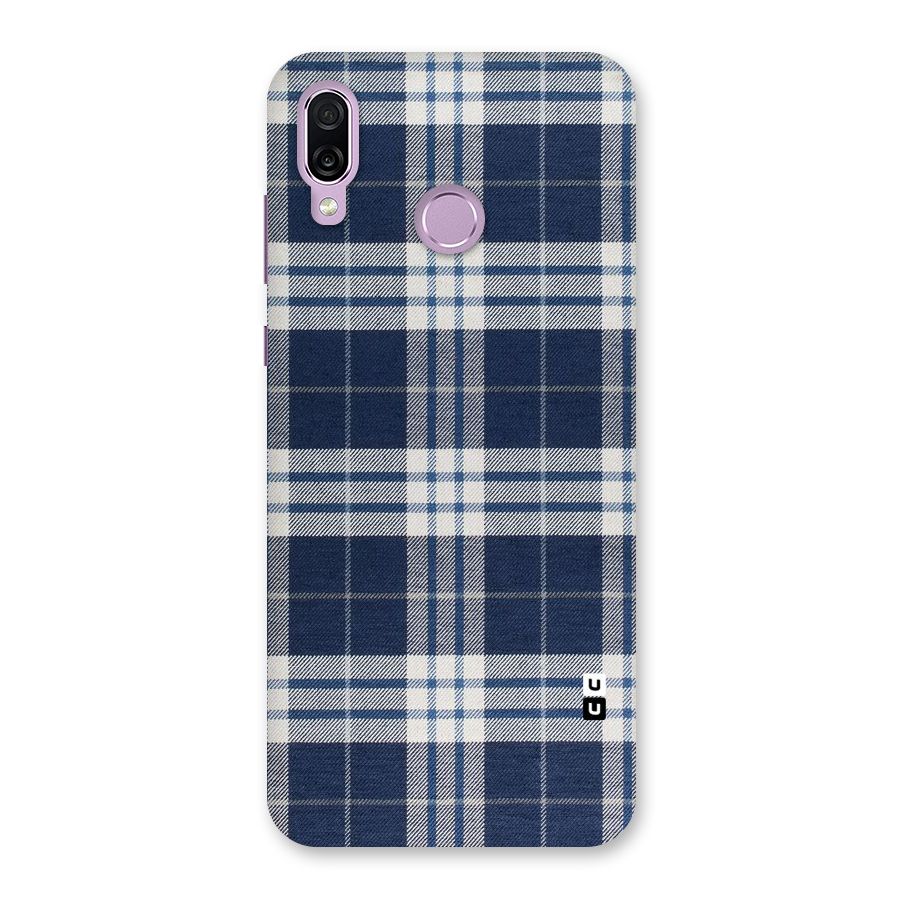 Blue White Check Back Case for Honor Play