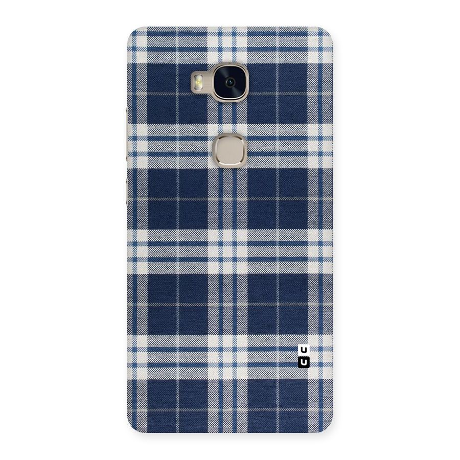 Blue White Check Back Case for Huawei Honor 5X