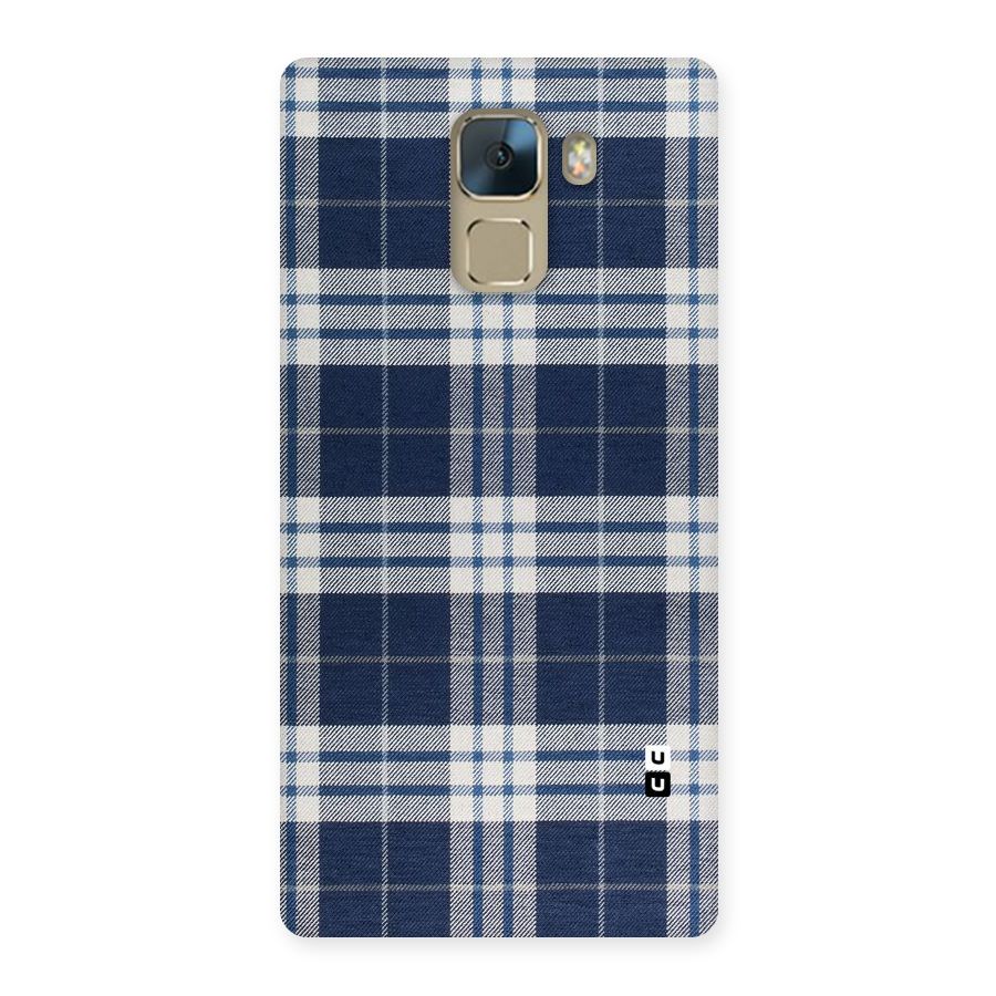 Blue White Check Back Case for Huawei Honor 7