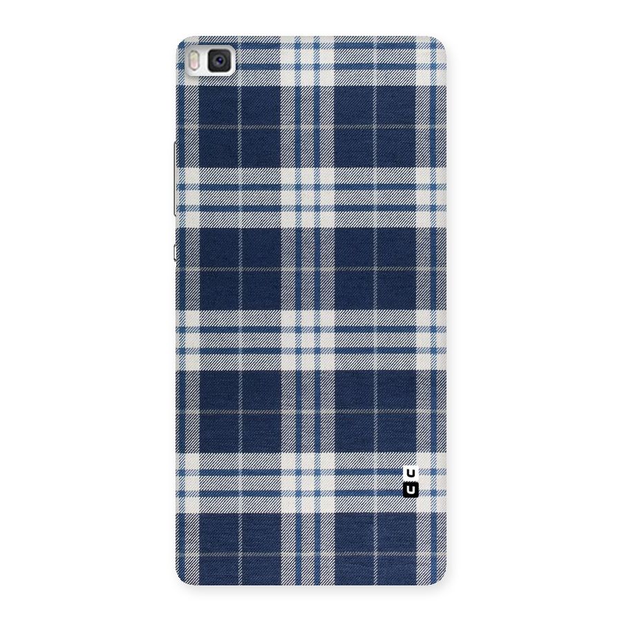 Blue White Check Back Case for Huawei P8