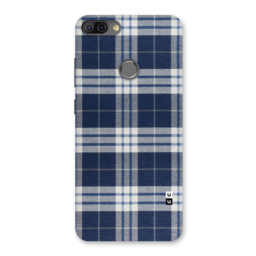 Blue White Check Back Case for Infinix Hot 6 Pro