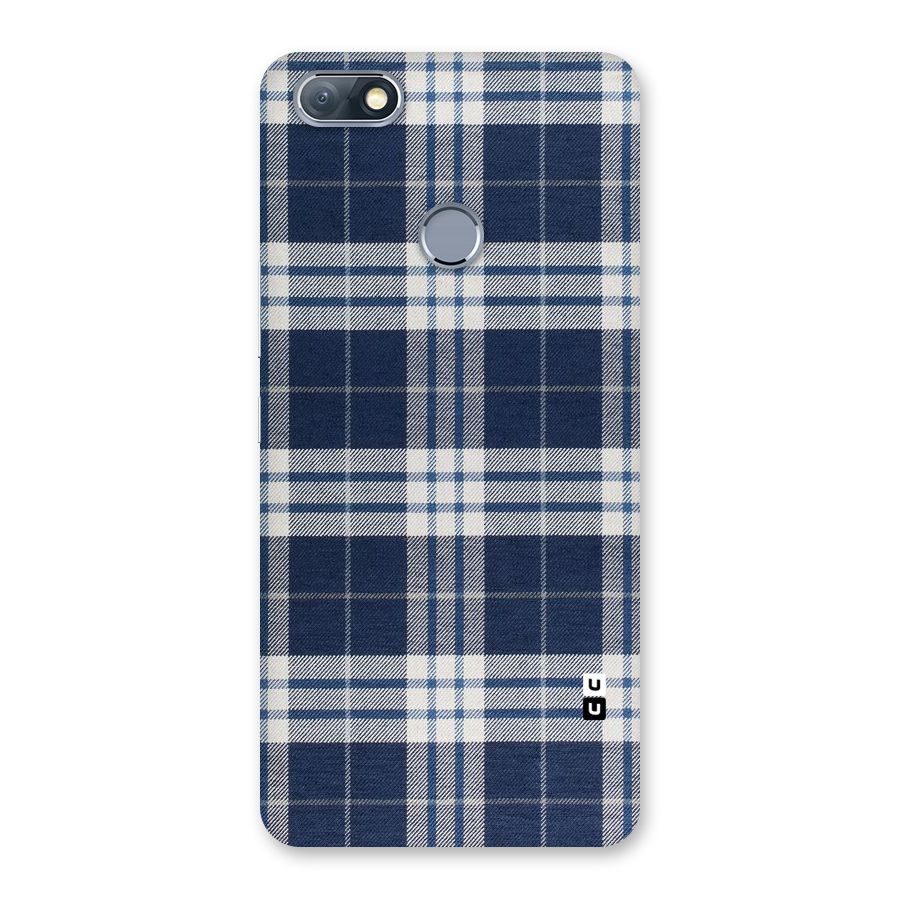 Blue White Check Back Case for Infinix Note 5