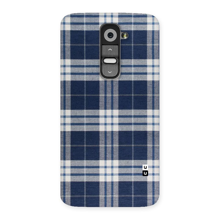 Blue White Check Back Case for LG G2