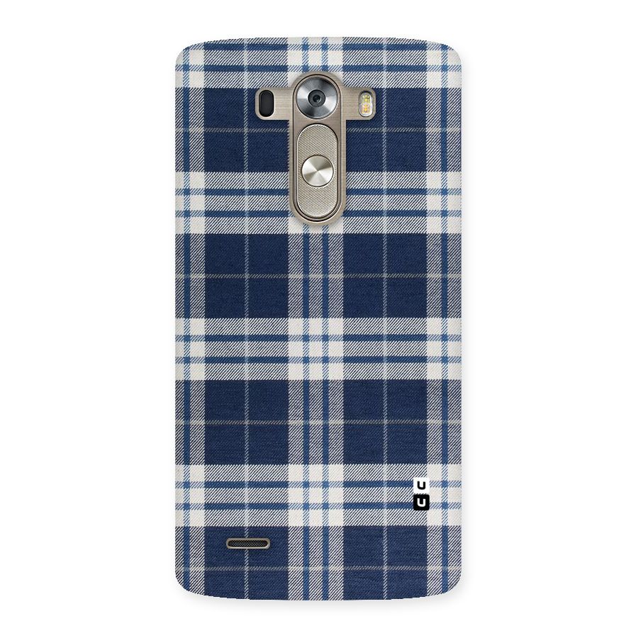 Blue White Check Back Case for LG G3