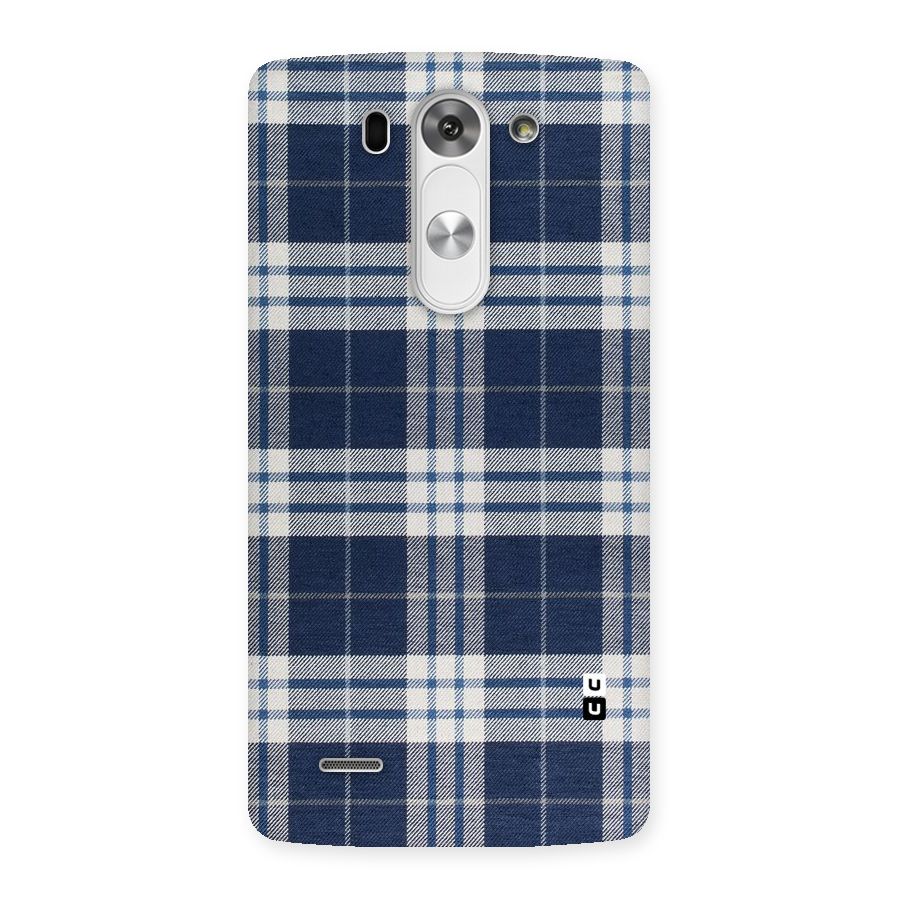 Blue White Check Back Case for LG G3 Mini