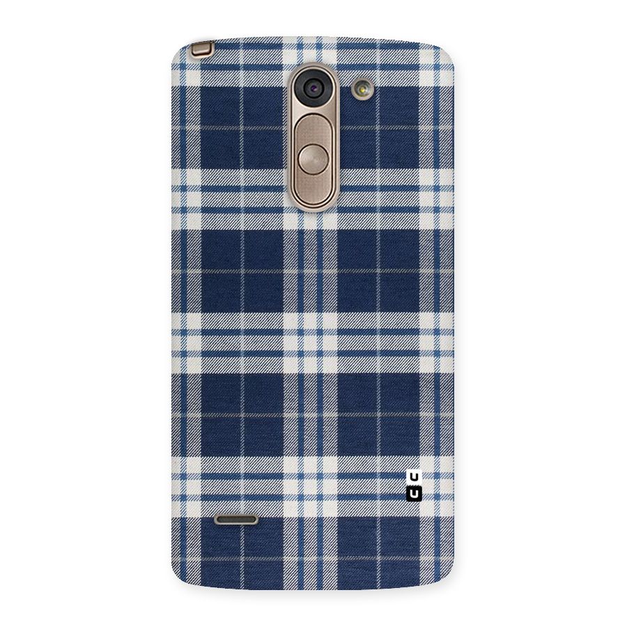 Blue White Check Back Case for LG G3 Stylus