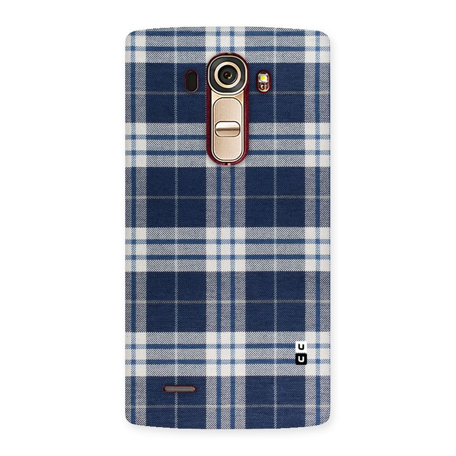 Blue White Check Back Case for LG G4