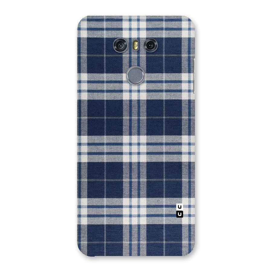 Blue White Check Back Case for LG G6