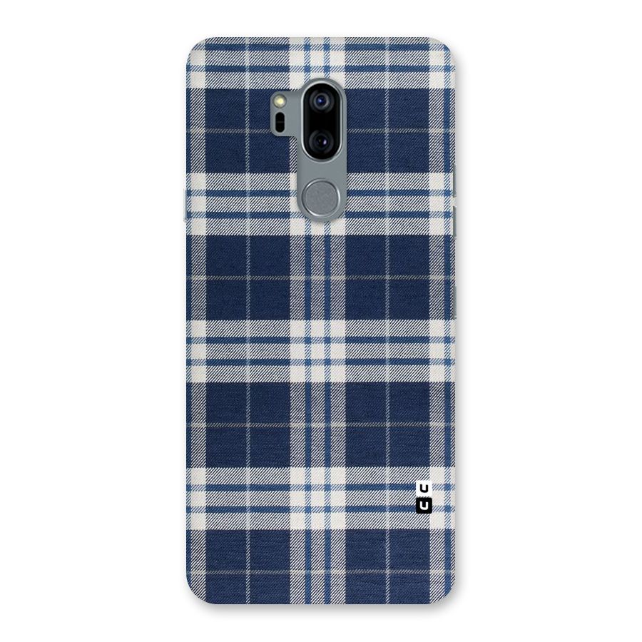 Blue White Check Back Case for LG G7