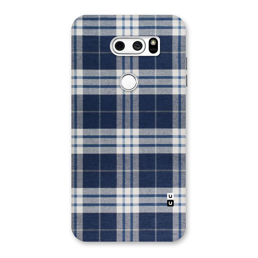 Blue White Check Back Case for LG V30