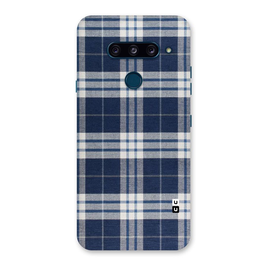 Blue White Check Back Case for LG  V40 ThinQ