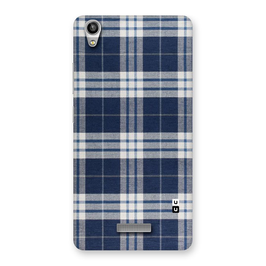 Blue White Check Back Case for Lava-Pixel-V1