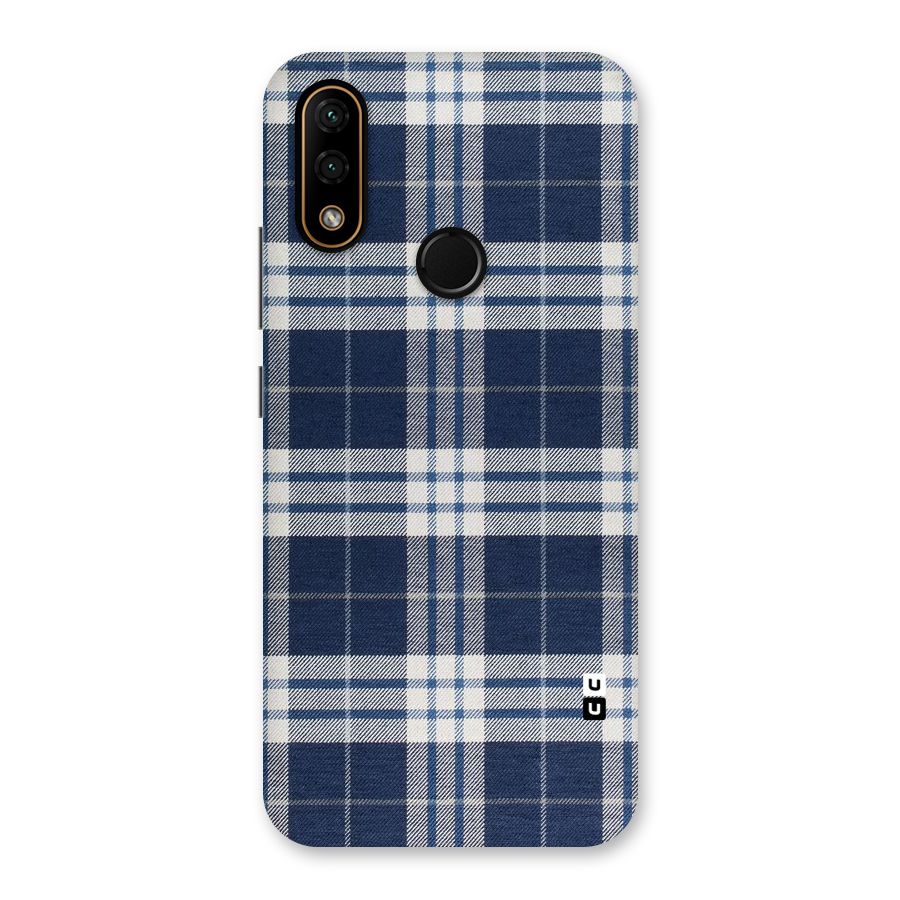 Blue White Check Back Case for Lenovo A6 Note