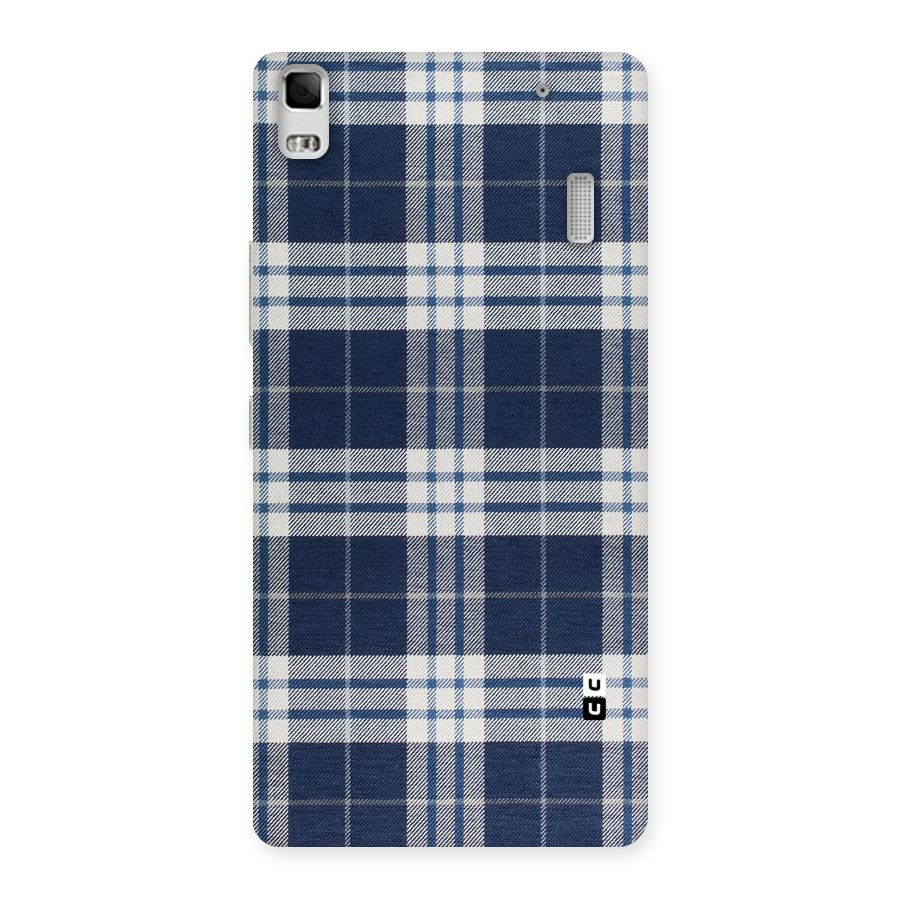 Blue White Check Back Case for Lenovo A7000