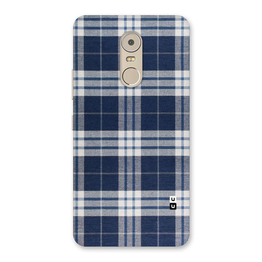 Blue White Check Back Case for Lenovo K6 Note