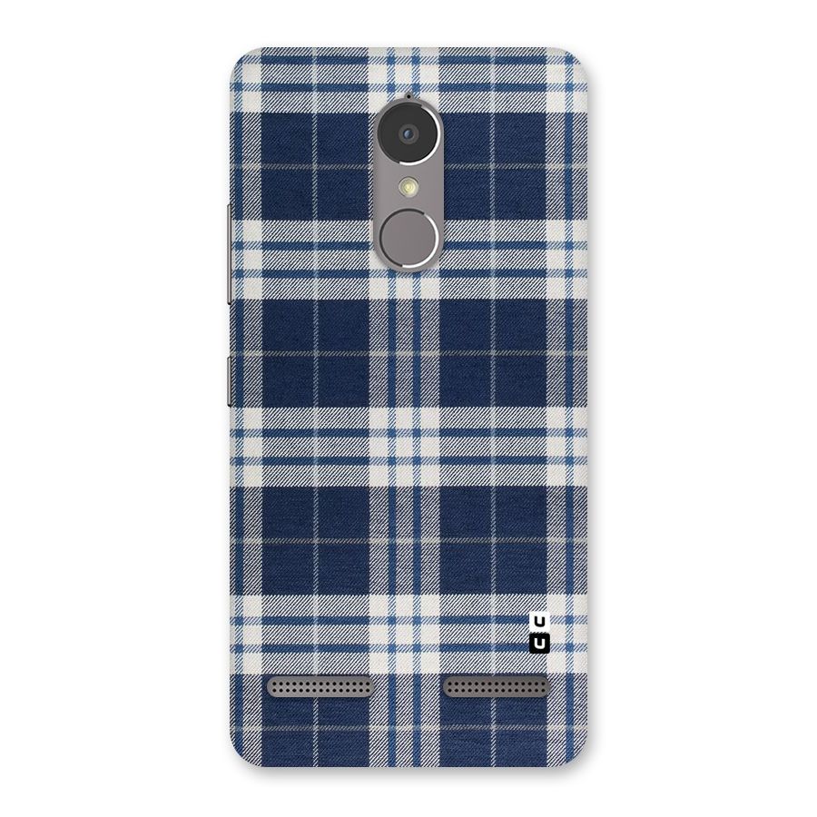 Blue White Check Back Case for Lenovo K6 Power