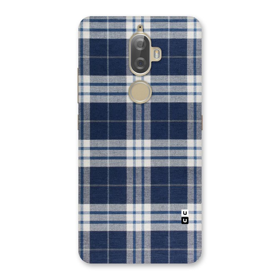 Blue White Check Back Case for Lenovo K8 Plus