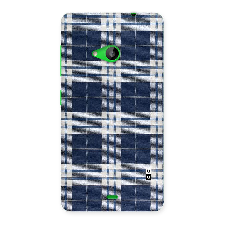 Blue White Check Back Case for Lumia 535
