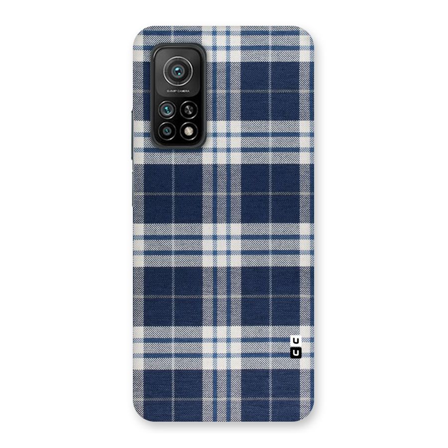 Blue White Check Back Case for Mi 10T 5G