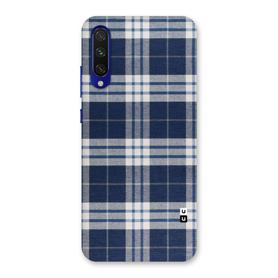 Blue White Check Back Case for Mi A3