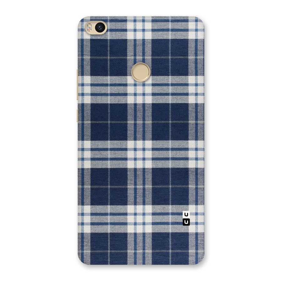 Blue White Check Back Case for Mi Max 2