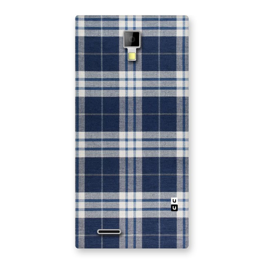 Blue White Check Back Case for Micromax Canvas Xpress A99
