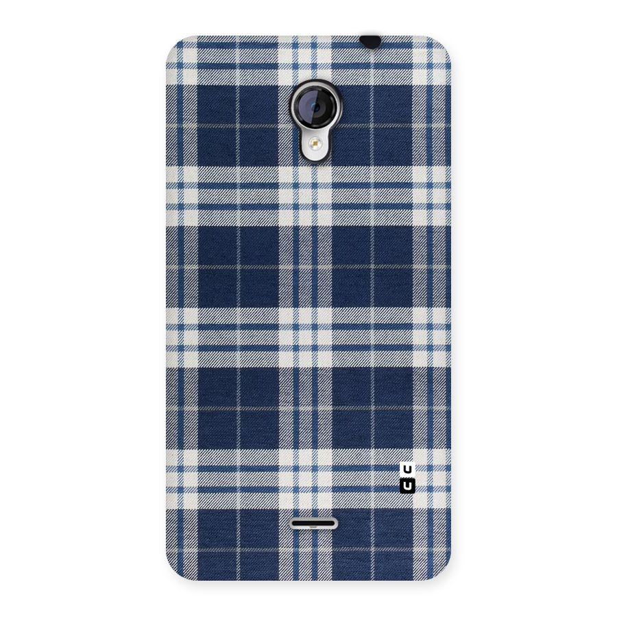 Blue White Check Back Case for Micromax Unite 2 A106