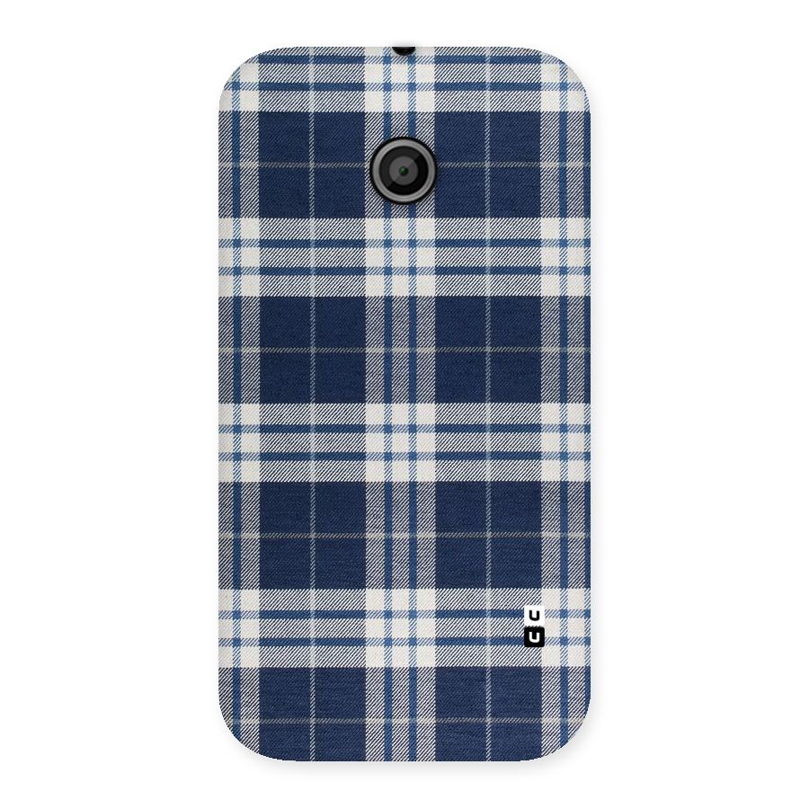 Blue White Check Back Case for Moto E