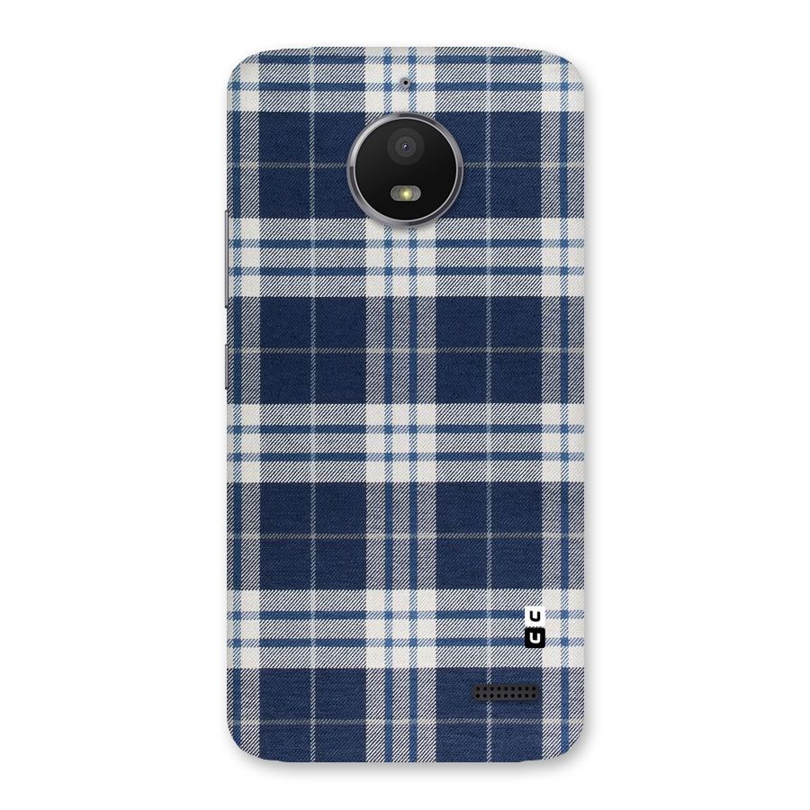 Blue White Check Back Case for Moto E4
