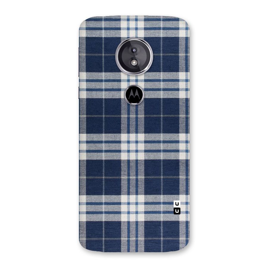 Blue White Check Back Case for Moto E5