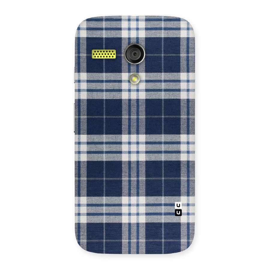 Blue White Check Back Case for Moto G