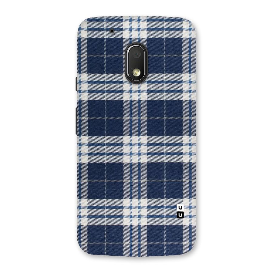 Blue White Check Back Case for Moto G4 Play