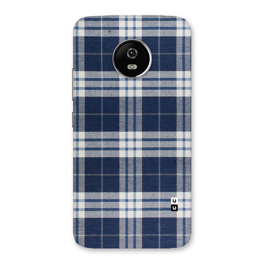 Blue White Check Back Case for Moto G5