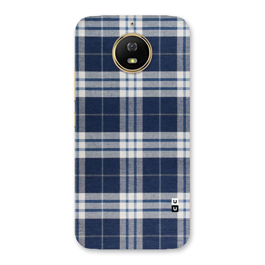 Blue White Check Back Case for Moto G5s