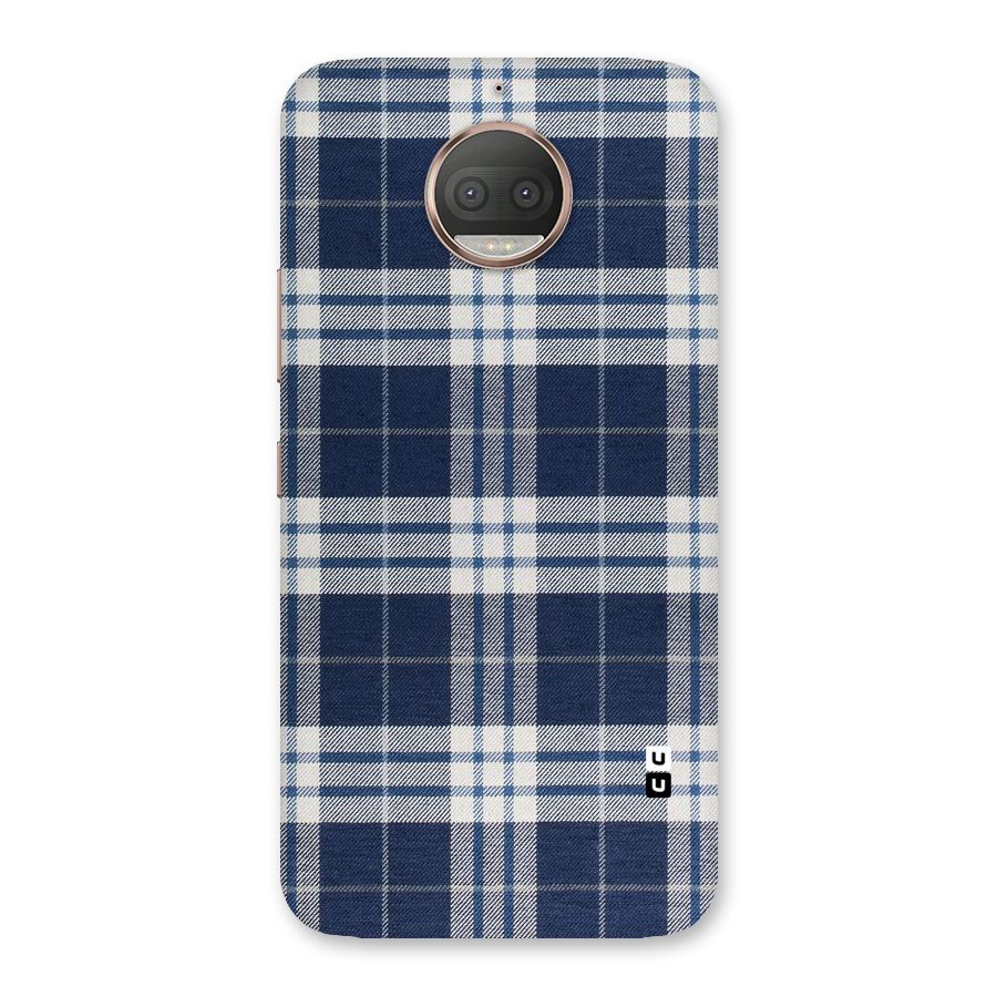 Blue White Check Back Case for Moto G5s Plus