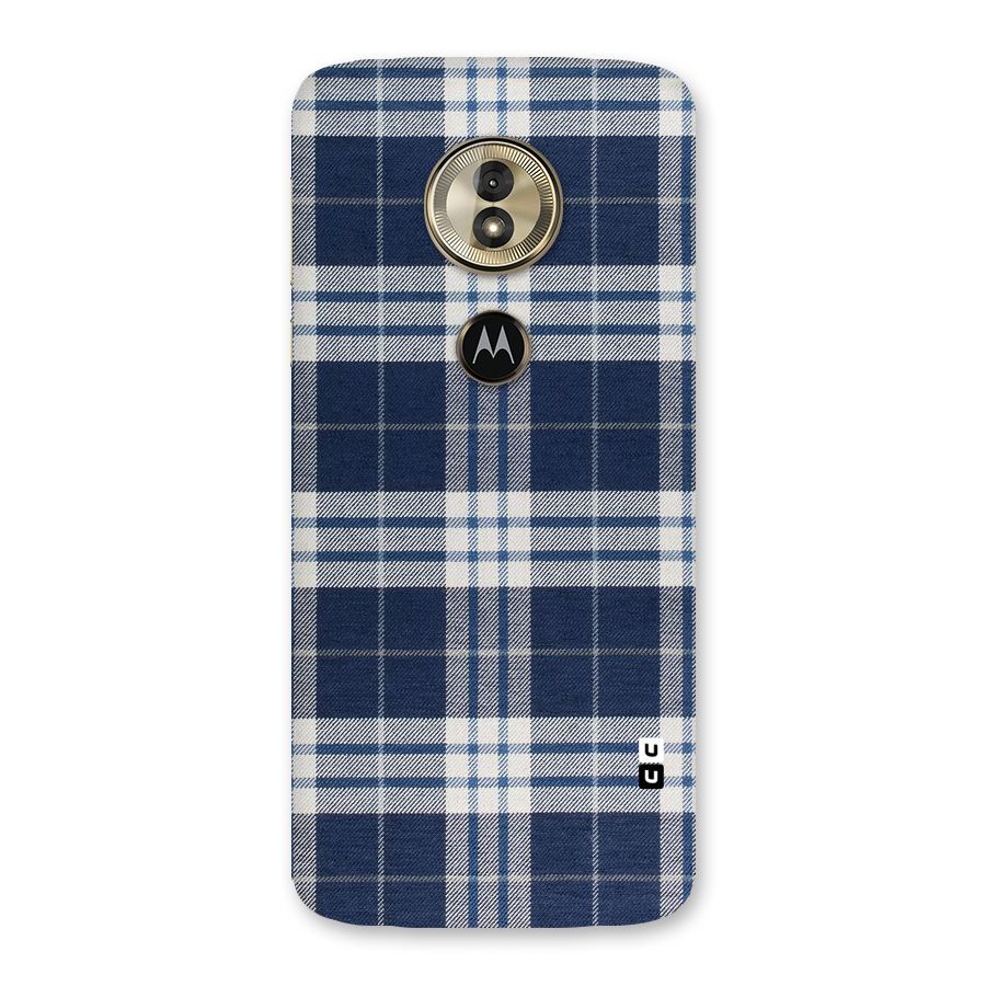 Blue White Check Back Case for Moto G6 Play
