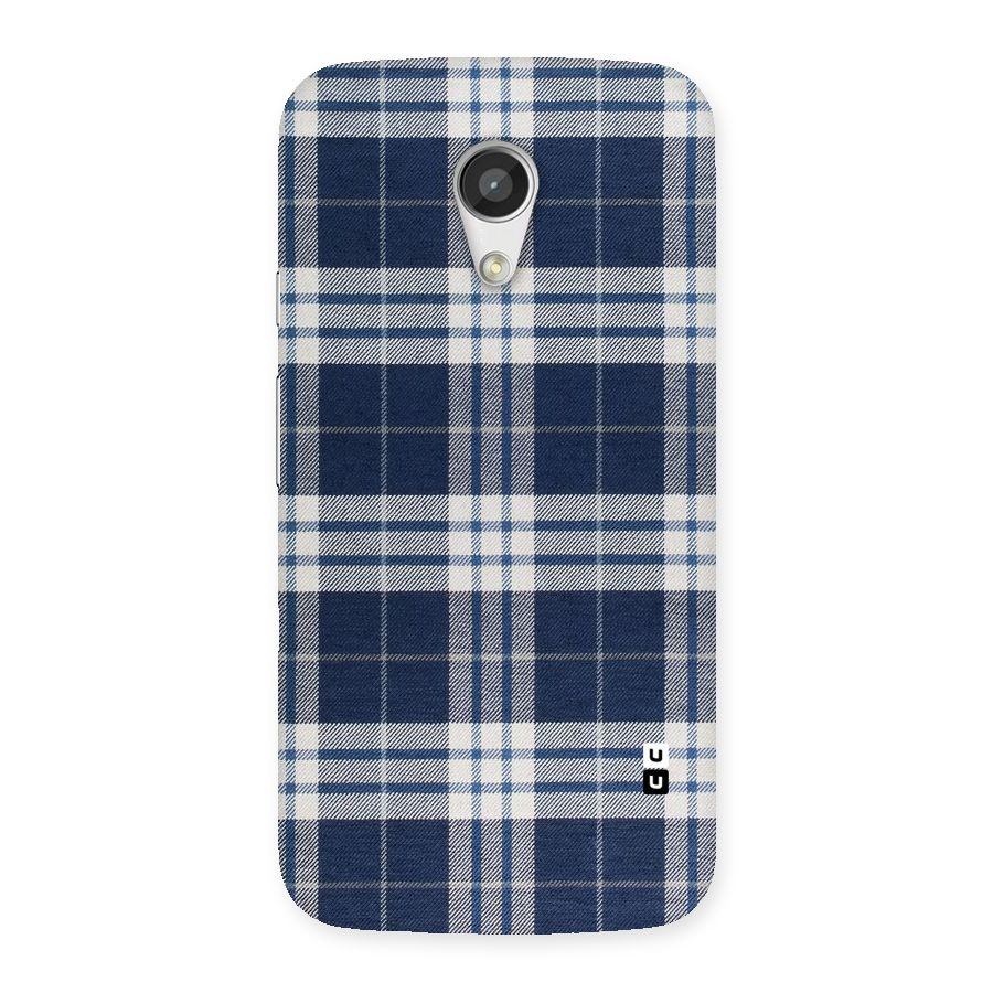 Blue White Check Back Case for Moto G 2nd Gen