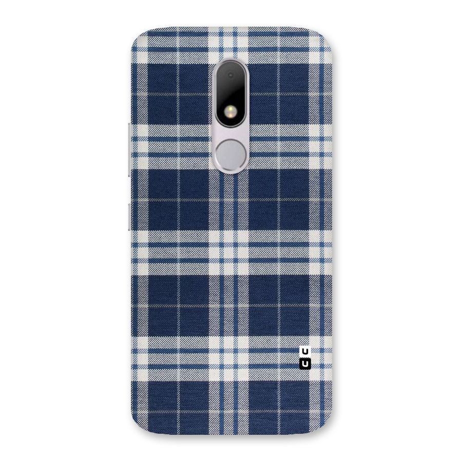 Blue White Check Back Case for Moto M