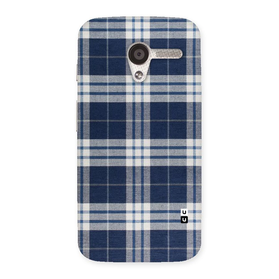 Blue White Check Back Case for Moto X