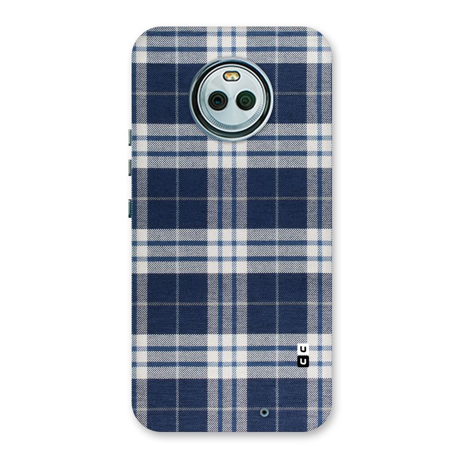Blue White Check Back Case for Moto X4